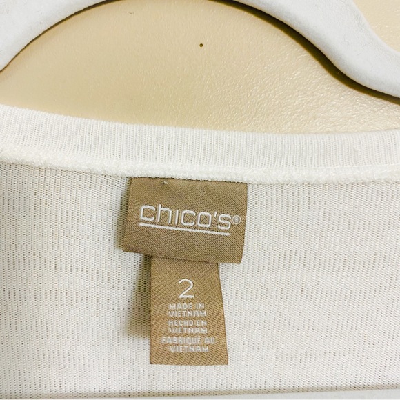 Chico’s Ombré‎ Blush Pink & Gray Sequin Long Sleeve Lightweight Sweater Sz Large - Picture 3 of 8